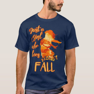 T-shirt Juste une fille qui aime automne5