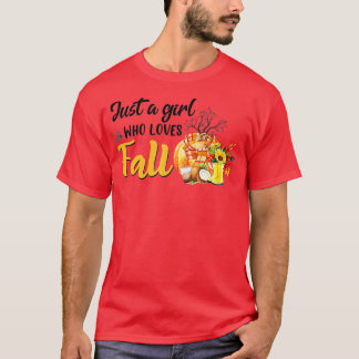 T-shirt Juste une fille qui aime Automne Citrouille Épice