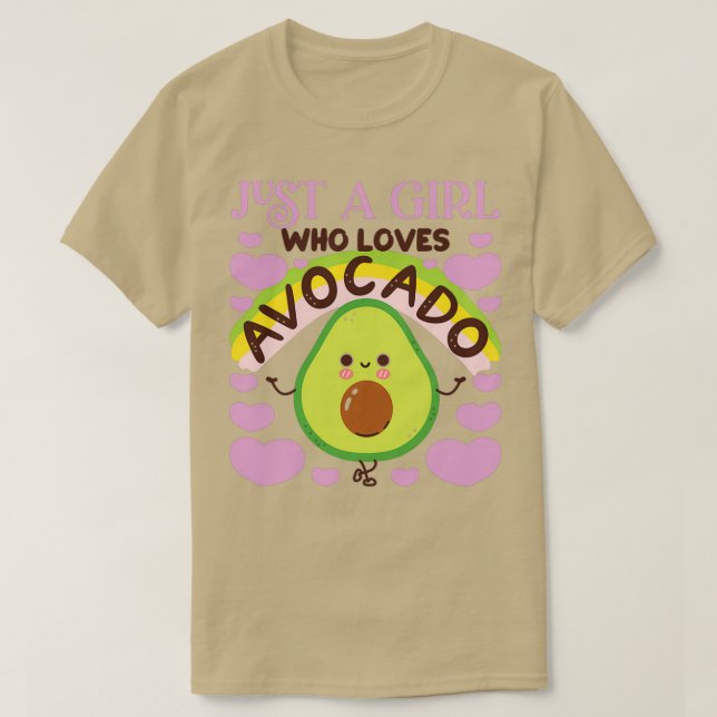 T-shirt Juste une fille qui aime Avocado 1 (Design devant)