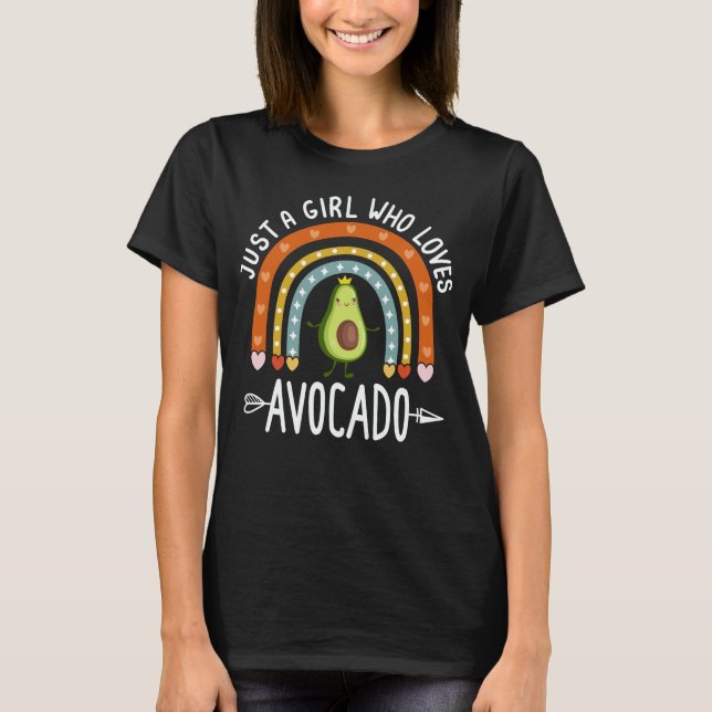 T-shirt Juste une fille qui aime Avocado Rainbow Cute Avoc (Devant)