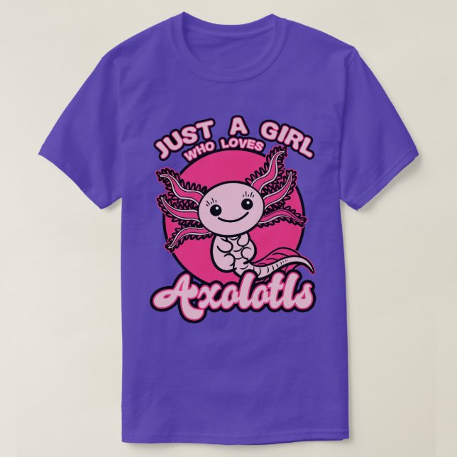 T-shirt Juste une fille qui aime Axolotls 2 (Design devant)
