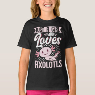 T-shirt Juste une fille qui aime Axolotls Kawaii
