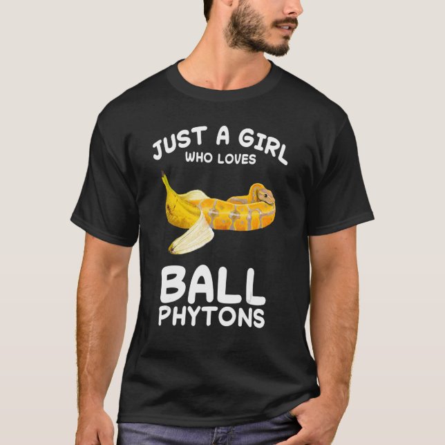 T-shirt Juste Une Fille Qui Aime Ball Python Serpent Repti (Devant)