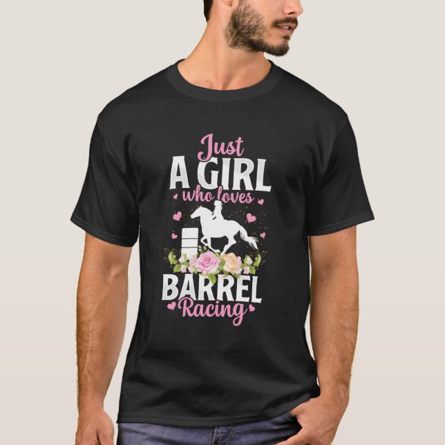 T-shirt Juste Une Fille Qui Aime Barrel Racing Barrel Race (Devant)