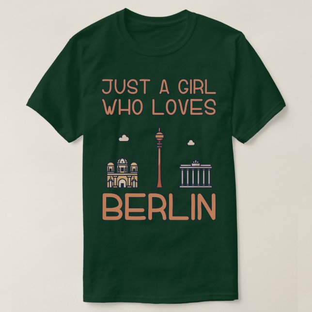 T-shirt Juste une fille qui aime Berlin (Design devant)