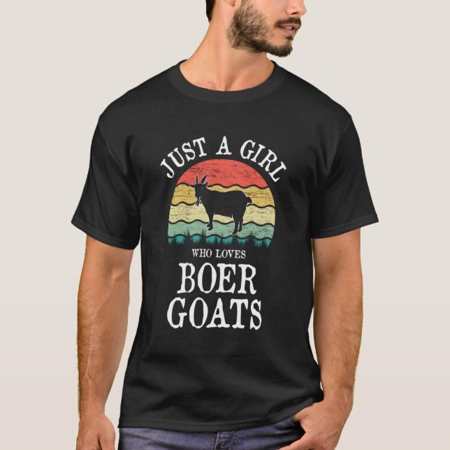 T-shirt Juste Une Fille Qui Aime Boer Chèvres Cadeau (Devant)