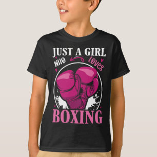 T-shirt Juste Une Fille Qui Aime Boxer Fitness Combattre S