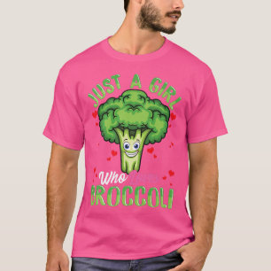 T-shirt Juste Une Fille Qui Aime Broccoli Lunch Lady Veget