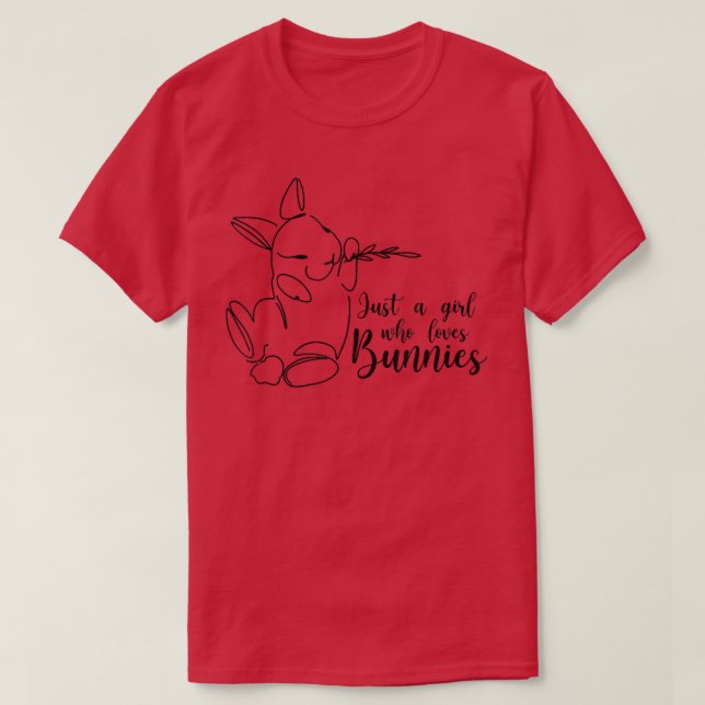T-shirt Juste Une Fille Qui Aime Bunnies Cute Kawaii Rabbi (Design devant)