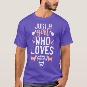 T-shirt Juste une fille qui aime Cairn Terriers