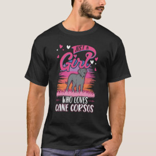 T-shirt Juste une fille qui aime Cane Corsos Italien Molos