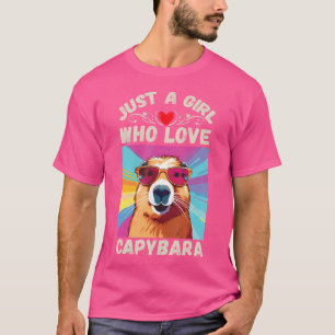 T-shirt Juste Une Fille Qui Aime Capybara Mignonne Et Drôl