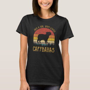 T-shirt Juste Une Fille Qui Aime Capybaras Rodent Animal