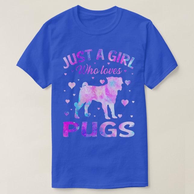 T-shirt Juste Une Fille Qui Aime Carlins Chien Drôle Tie D (Design devant)