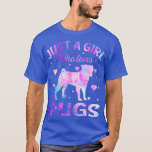 T-shirt Juste Une Fille Qui Aime Carlins Chien Drôle Tie D