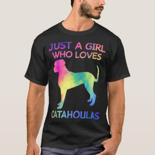 T-shirt Juste Une Fille Qui Aime Catahoulas Drôle Catahoul