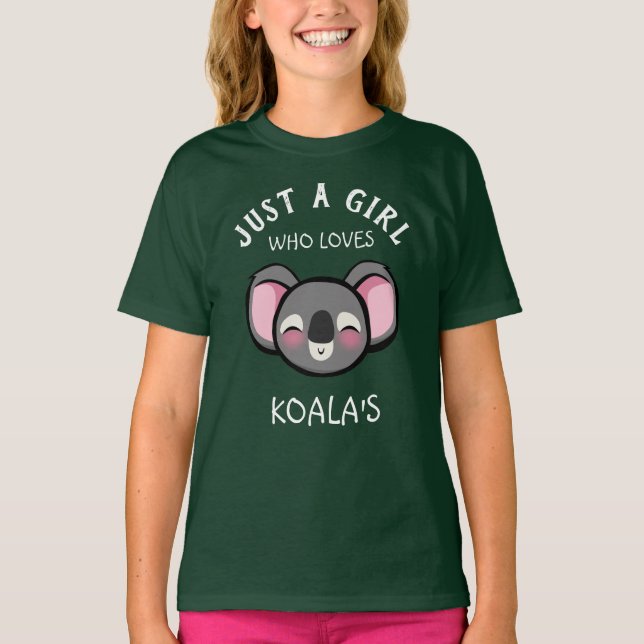T-shirt Juste une fille qui aime celle de Koala (Devant)