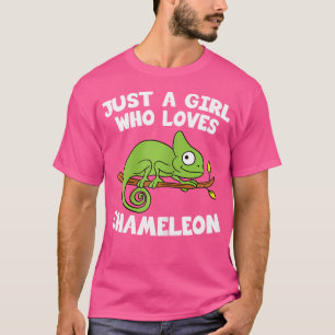 T-shirt Juste Une Fille Qui Aime Chameleon Reptiles Lizard