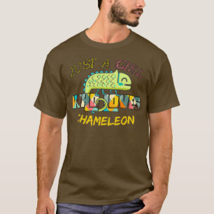 T-shirt Juste Une Fille Qui Aime Chameleons Reptile Animal