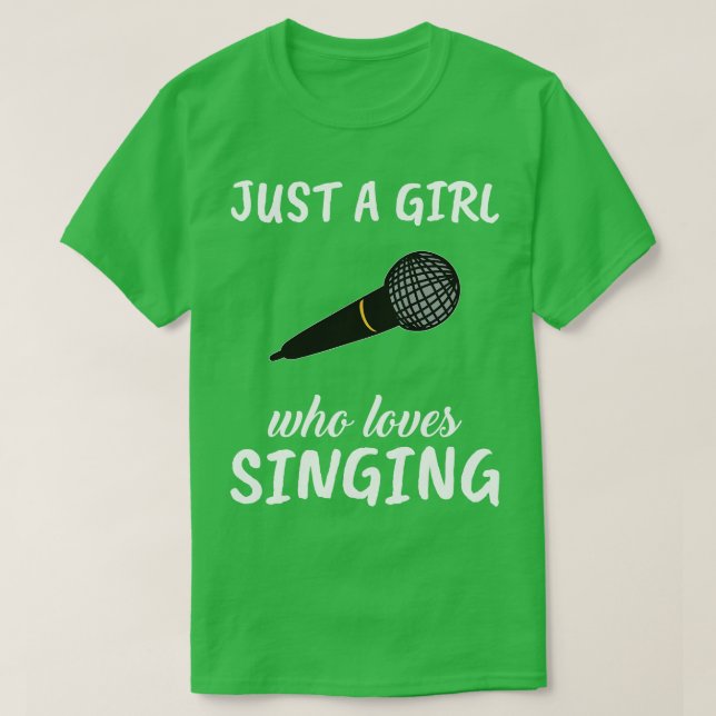 T-shirt Juste Une Fille Qui Aime Chanter (Design devant)