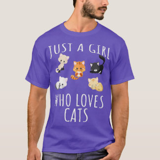 T-shirt Juste une fille qui aime Chats - Drôle Kitten