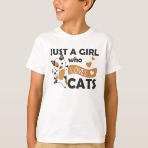T-shirt Juste une fille qui aime Chats Sweet Cat