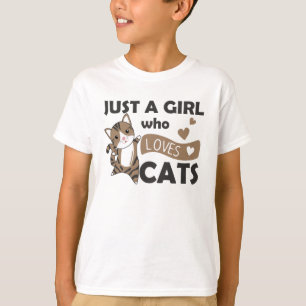 T-shirt Juste une fille qui aime Chats Sweet Cat