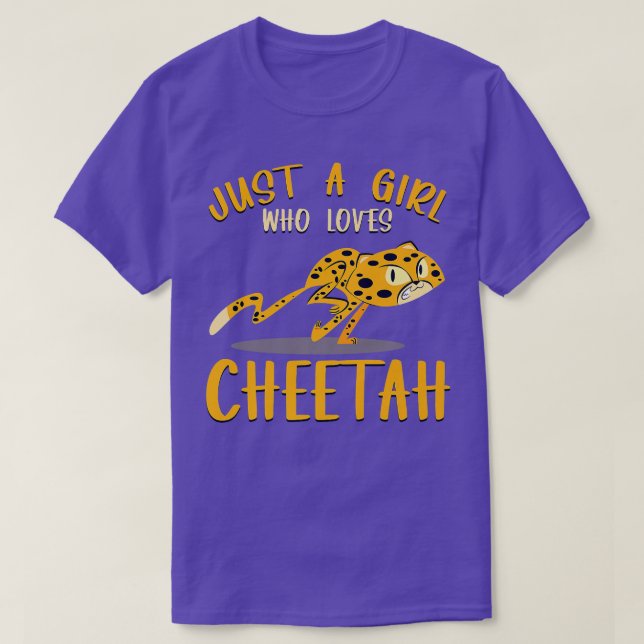 T-shirt Juste une fille qui aime Cheetah Chat le plus rapi (Design devant)
