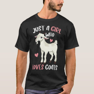 T-shirt Juste une fille qui aime chèvres ferme animal mign