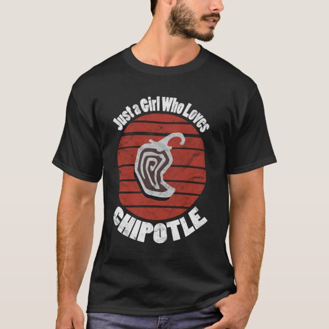 T-shirt Juste Une Fille Qui Aime Chipotle Chemise Mexicain (Devant)