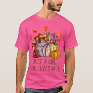 T-shirt Juste Une Fille Qui Aime Chute Citrouille Épice Cu