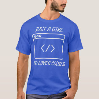 T-shirt Juste une fille qui aime coder fille coder 1