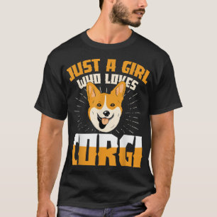 T-shirt Juste Une Fille Qui Aime Corgi Chien Élevant Anima