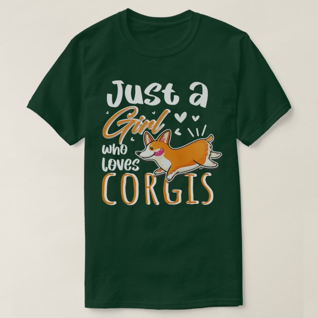 T-shirt Juste une fille qui aime Corgis603 (Design devant)