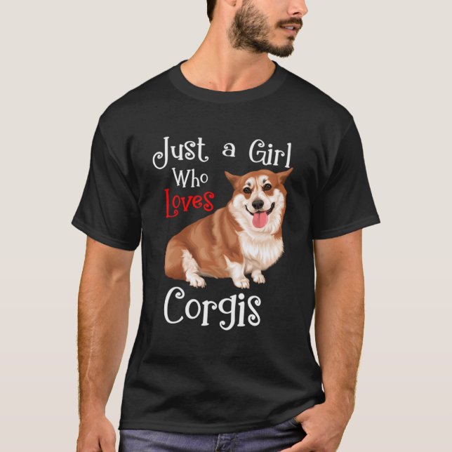 T-shirt Juste Une Fille Qui Aime Corgis Mignonne Design 4  (Devant)