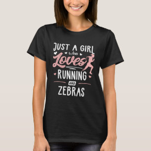 T-shirt Juste Une Fille Qui Aime Courir Et Zèbre Les Femme