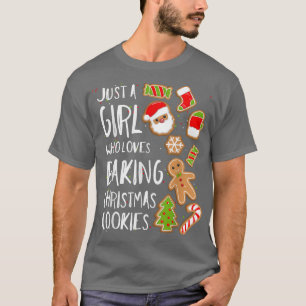 T-shirt Juste Une Fille Qui Aime Cuisiner Des Cookies Noël