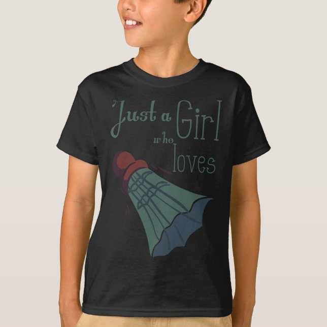 T-shirt Juste une fille qui aime Dminton 1 (Devant)