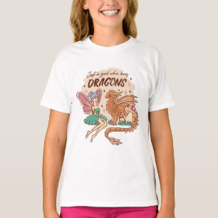 T-shirt Juste une fille qui aime Dragons Fairy