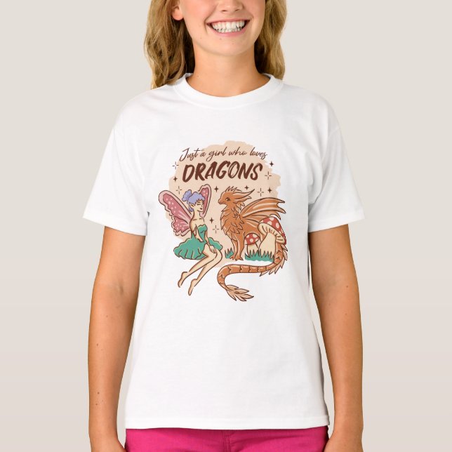 T-shirt Juste une fille qui aime Dragons Fairy (Devant)