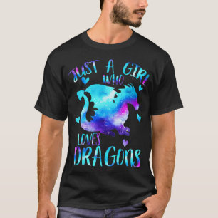 T-shirt Juste une fille qui aime Dragons Galay Space Drago