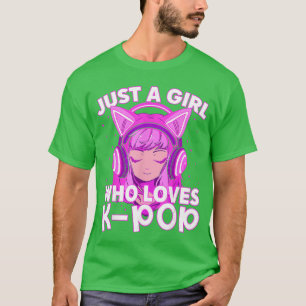 T-shirt Juste une fille qui aime écouter KPop coréen Kpop