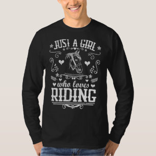 T-shirt Juste Une Fille Qui Aime Faire Du Cheval Équestre 
