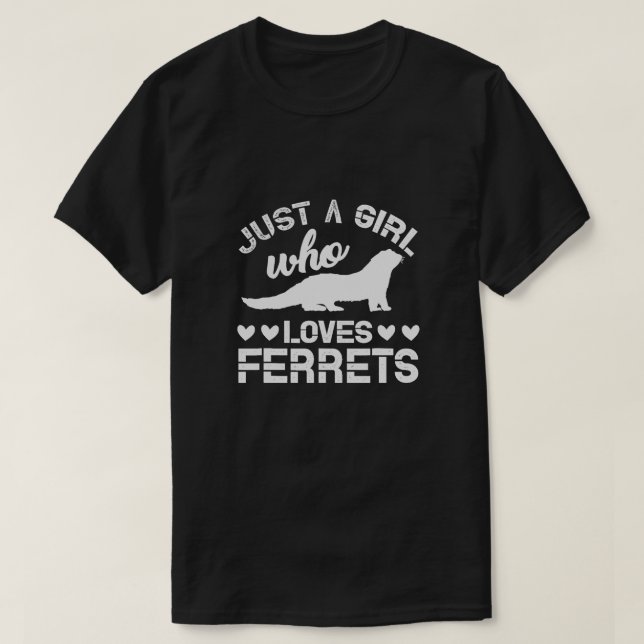 T-shirt Juste Une Fille Qui Aime Ferret (Design devant)