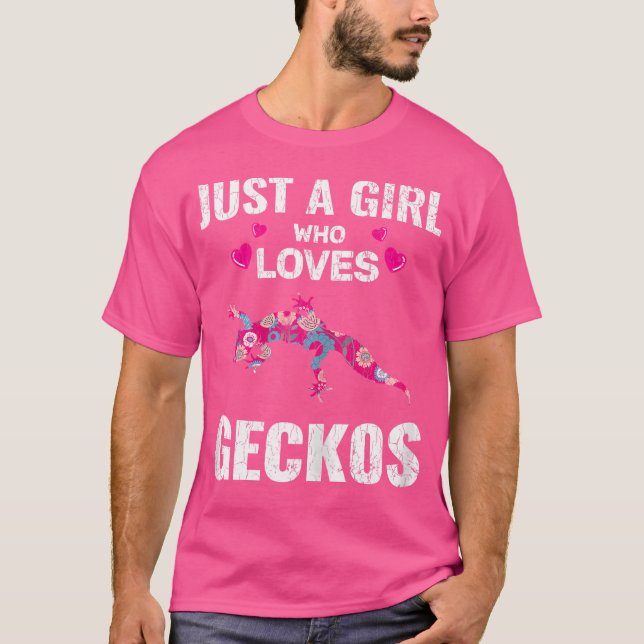 T-shirt Juste Une Fille Qui Aime Gecko Apparel Pour Lizard (Devant)