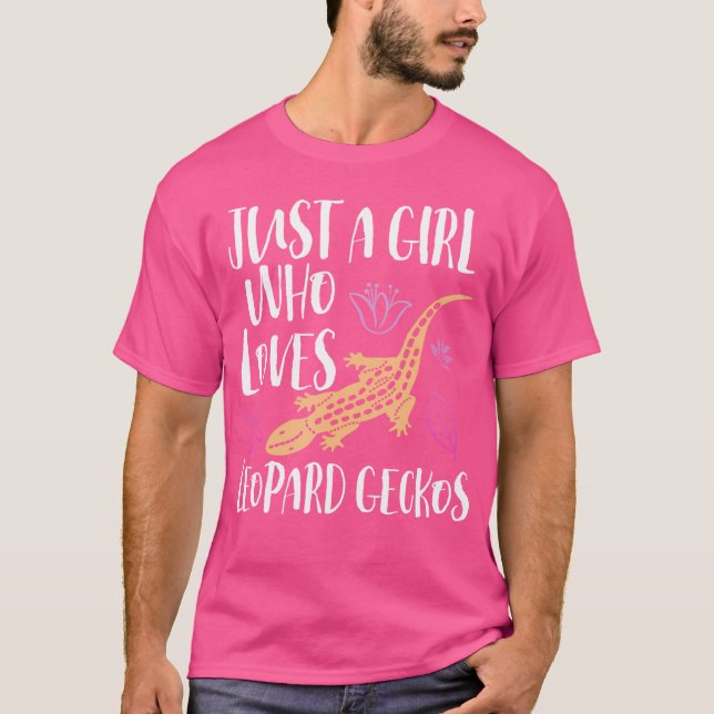T-shirt Juste Une Fille Qui Aime Geckos Leopard Lizard Cut (Devant)