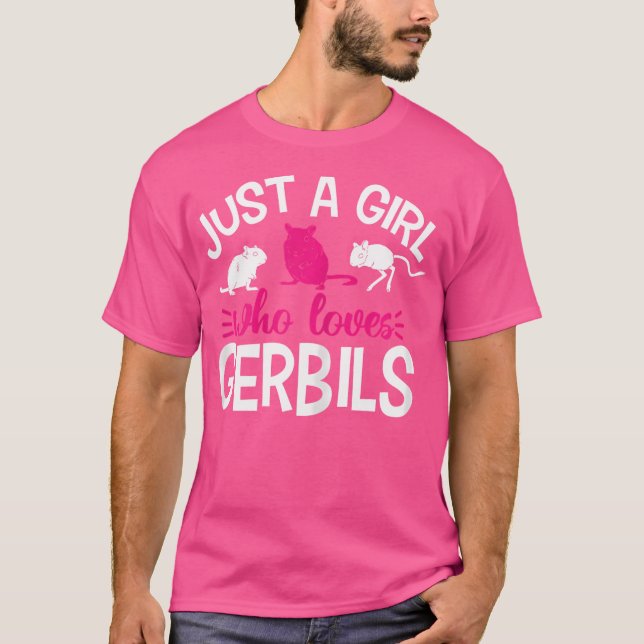 T-shirt Juste une fille qui aime Gerbils (Devant)
