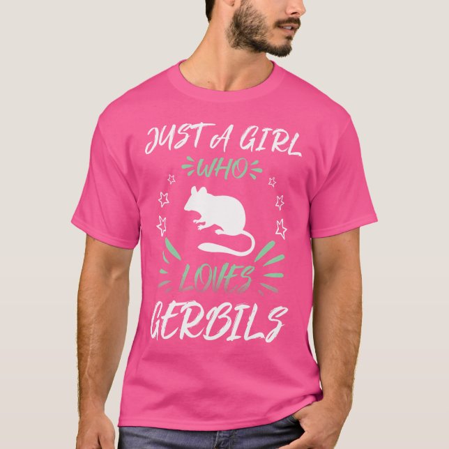 T-shirt Juste une fille qui aime Gerbils (Devant)