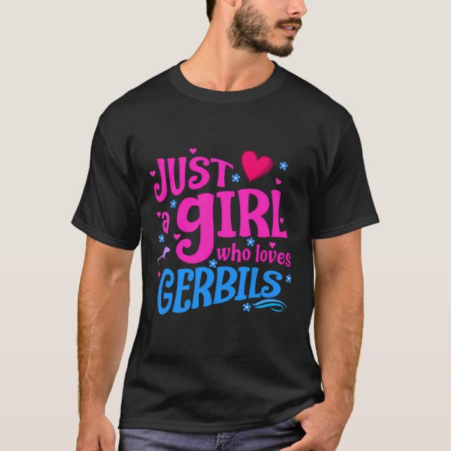 T-shirt Juste une fille qui aime Gerbils (Devant)