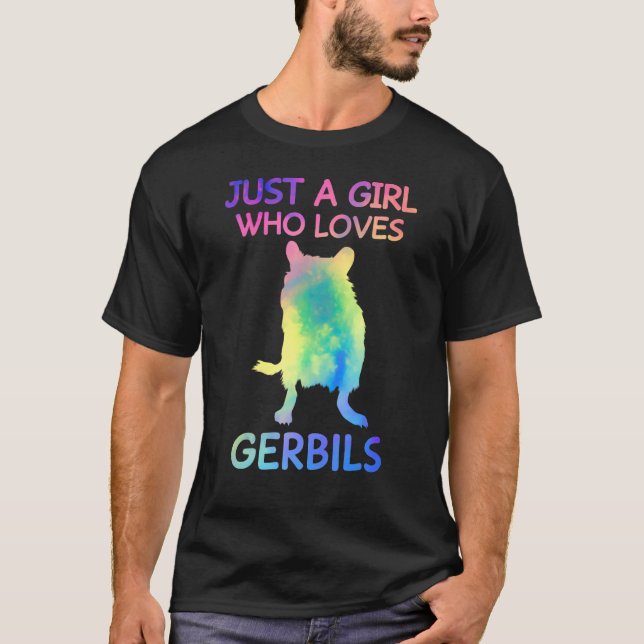 T-shirt Juste Une Fille Qui Aime Gerbils Amoureux Gerbil A (Devant)